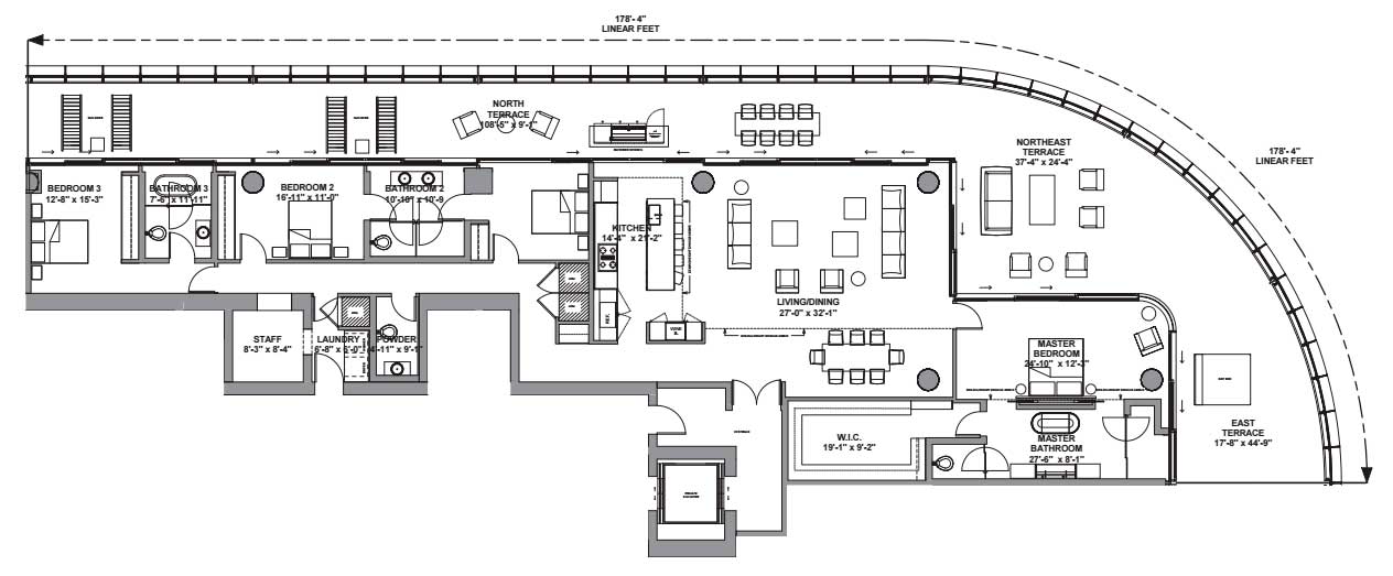 8701 Collins Avenue Miami Beach FLOOR PLAN