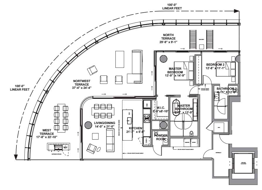 8701 Collins Avenue Miami Beach FLOOR PLAN