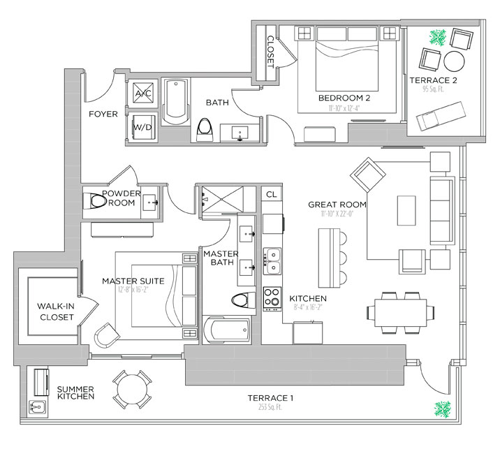 ECHO Brickell floor plans