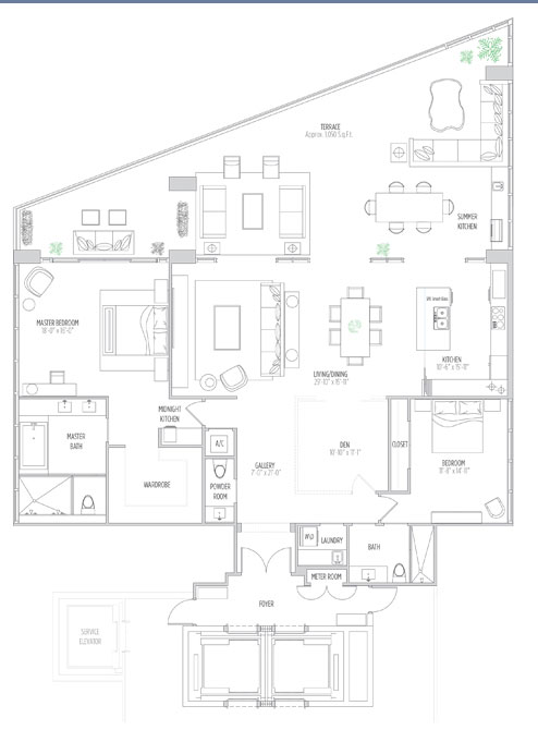 Muse floor plans - new developments at Sunny Isles Beach