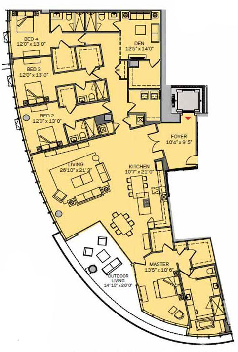 Paramount Miami Worldcenter floor plans - new developments at Miami