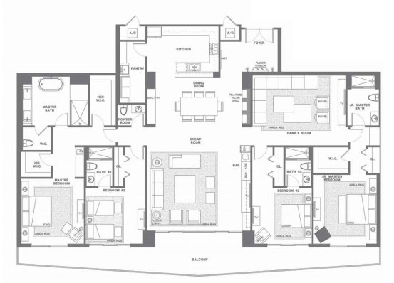 Parque Towers floor plans - new developments at Sunny Isles Beach