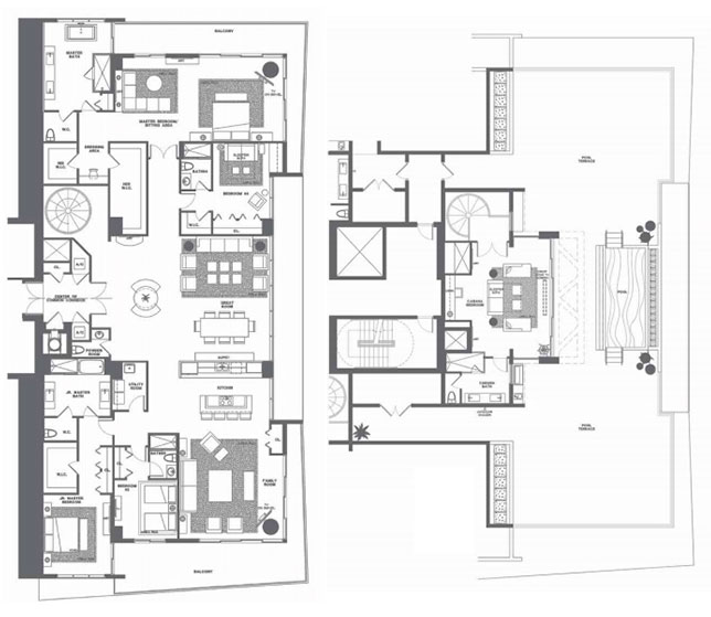 Parque Towers floor plans - new developments at Sunny Isles Beach