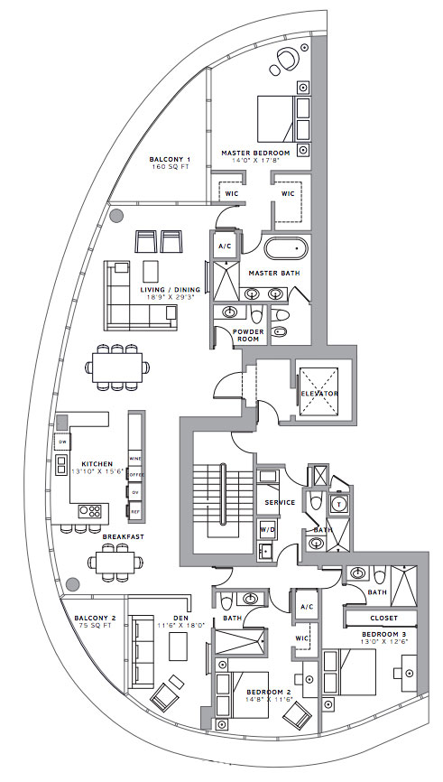 Ritz-Carlton Residences floor plans - new developments at Sunny Isles Beach