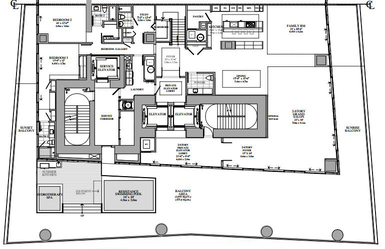 Turnberry Ocean Club floor plans